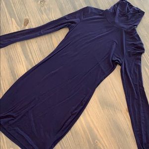 Navy Turtleneck Dress